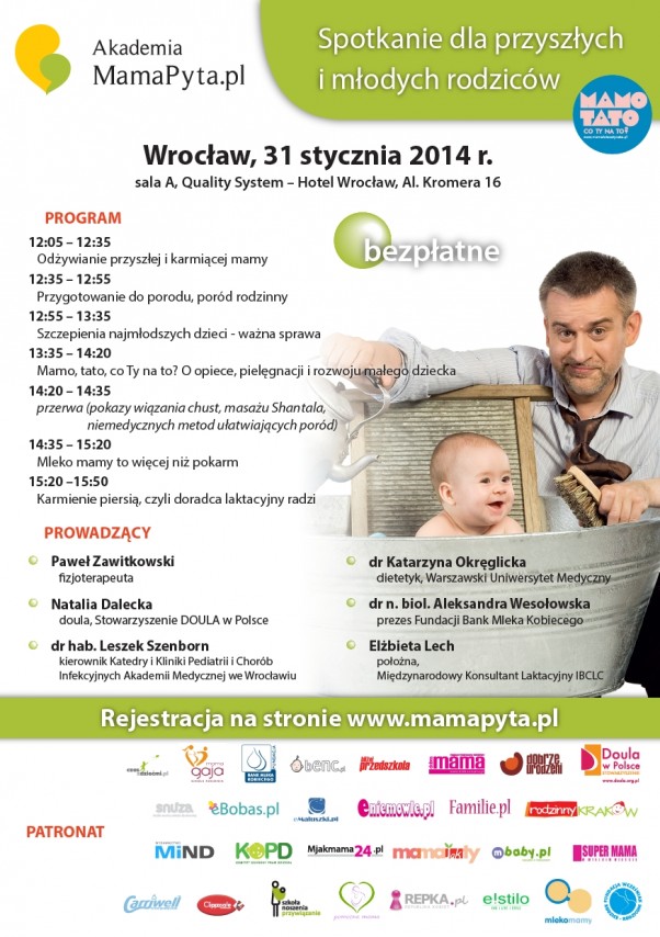 Pierwsze w tym roku spotkanie przyszłych mam w ramach Akademii MamaPyta - 31 stycznia 2014 r. we Wrocławiu. 
