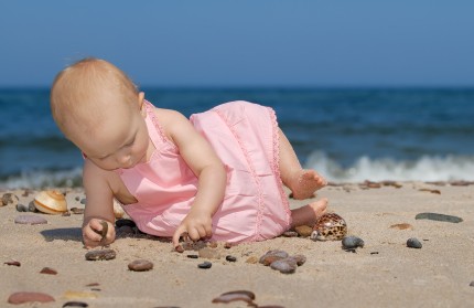 Zamki na piasku, babki na piasku, dzieci na piasku i babki, czyli kobiety w ciąży na piasku - to temat konkursu 