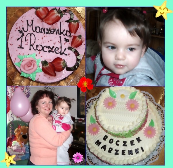 Zdjęcie zgłoszone na konkurs eBobas.pl Marzenka z babcia podczas pierwszych urodzinek...