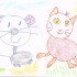 Malwinka lat 4 uwielbia rysować zwierzątka