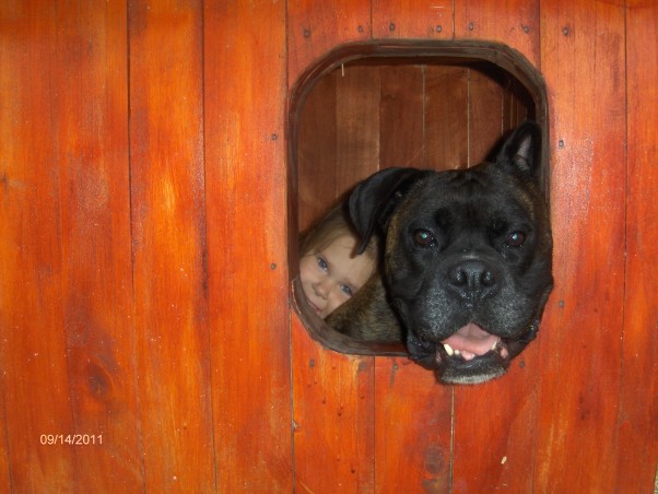 Zdjęcie zgłoszone na konkurs eBobas.pl Marianka ze swoim kumplem psem:&#41;