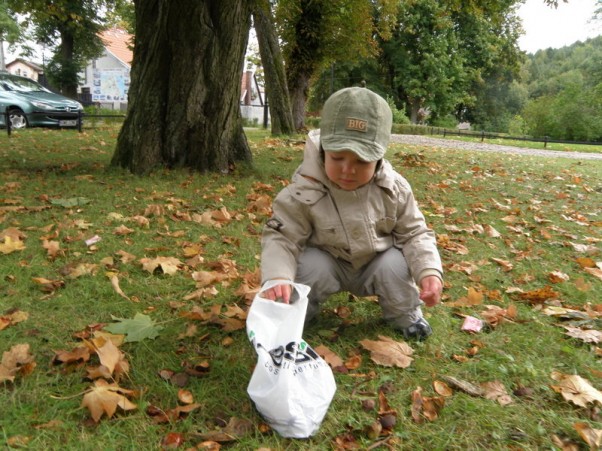 Zdjęcie zgłoszone na konkurs eBobas.pl jesienny spacer po parku i zbieranie kasztanów:D