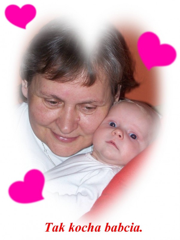 Zdjęcie zgłoszone na konkurs eBobas.pl Ma górze róże, na dole fiołki babcia Cię kocha, nie dwa aniołki.