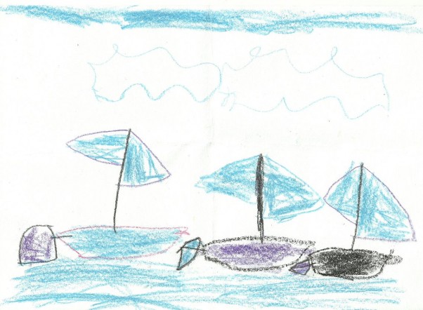 Adaś 4 latka Piękne żaglówki to wspomnienie lata i pobytu nad morzem. 