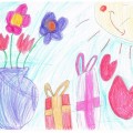 Słoneczko, kwiatuszki, i prezenty dla ebobas.pl od Miłoszka&#40;6,5 lat&#41;