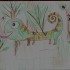 Gabrysia ma 8 lat i bardzo lubi rysować, na ten konkurs wybrałyśmy kameleona.