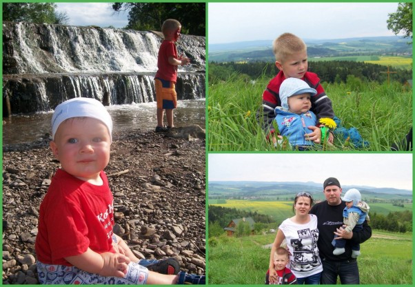 Wycieczka rodzinna w górach:&#41; Kamilek i młodszy braciszek Dawidek,mama i tata...Wycieczka była udana,dzieci zadowolone i szczęśliwe:&#41;