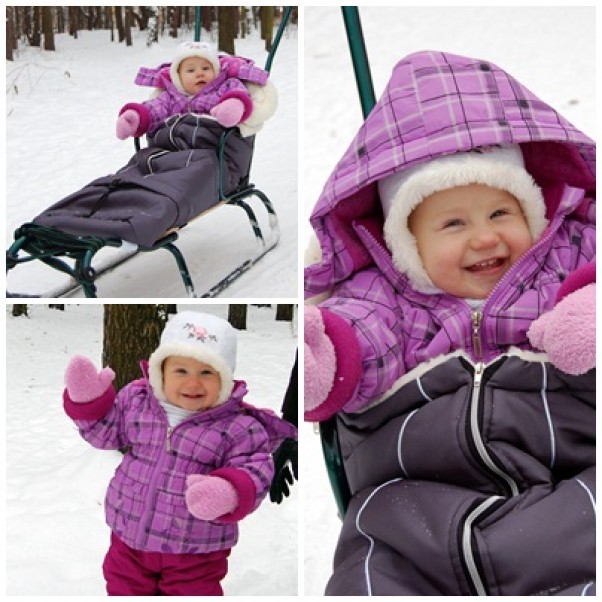 Zdjęcie zgłoszone na konkurs eBobas.pl Pierwszy śnieg &#45; pierwszy wypad Zosi na sanki :&#41; \n