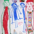 Nasza kolorowa rodzinka :&#41; od lewej tata Tomek, Ala, brat Franek i mama Aga