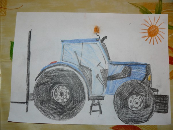 Zdjęcie zgłoszone na konkurs eBobas.pl Niebieski traktor ulubiona zabawka Marcina