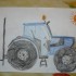 Niebieski traktor ulubiona zabawka Marcina
