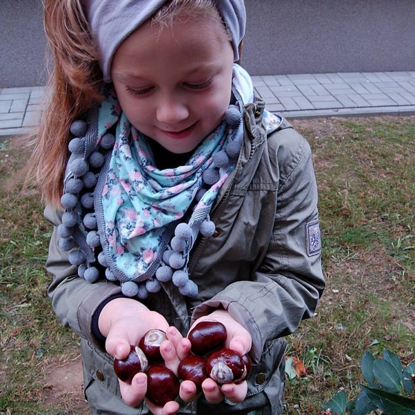 Zdjęcie zgłoszone na konkurs eBobas.pl Jesienne  kasztany:&#41;Weronika  6  lat:&#41;czarna285