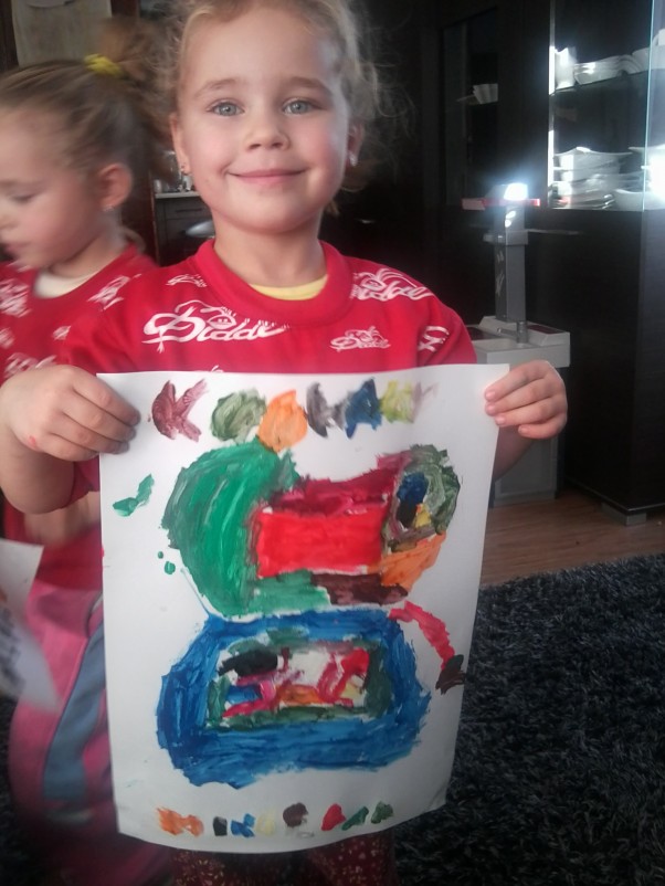 Angelika i jej malowidło Wymarzony prezent od mikołaja