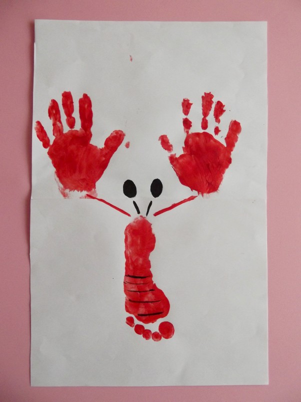 Zdjęcie zgłoszone na konkurs eBobas.pl Do tego rysunku moja córeczka &#40; Gabrysia 2,5 roku&#41; porządnie &quot;przyłożyła rękę&quot; :&#41; i nie tylko nóżkę też :D:D i oto wyszedł RAK 