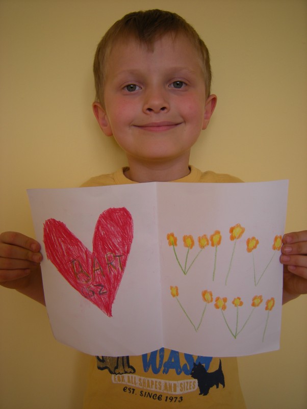 Zdjęcie zgłoszone na konkurs eBobas.pl Bartosz lat 6\nTaką piękną laurkę wykonał dla mnie synek na Dzień Matki :&#41;