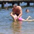 Nauka pływania starszej córki.