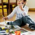 Dziecko potrafi czyli jak Ksawcio poznaje smak sztuki, obcuje z nią wraz z pędzlem i farbami! 