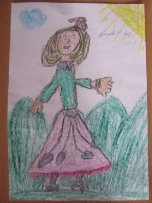 Autoportret Karolinki 6 lat 