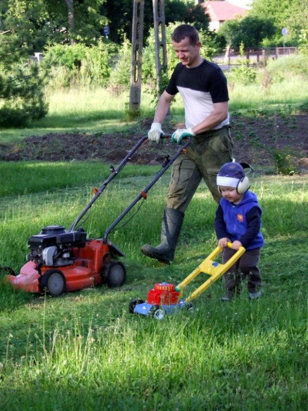 Obraz 161.jpg kosiarze:&#41;krok w krok za tatą:&#41;