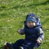 Mój synuś podczas pierwszego wypadu na zieloną łąkę :&#41;