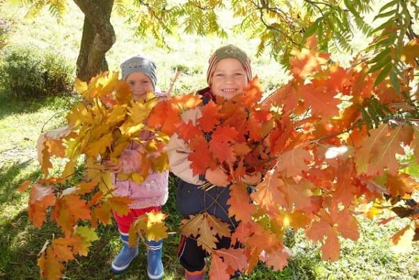 Zdjęcie zgłoszone na konkurs eBobas.pl My walczymy w szarością jesieni i kolorowe liście do domu niesiemy.