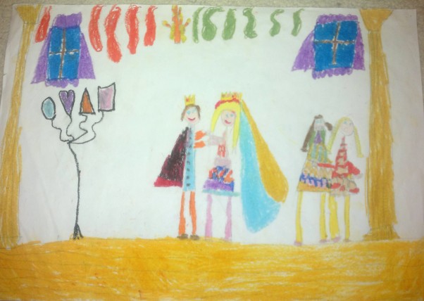 Hiacynta &#40;8 lat&#41;. Bajki i baśnie. Kopciuszek jest szczęśliwy, gdy tańczy z księciem na balu. Niemiłe siostry macoszane, wstydźcie się!