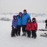 Nasza pięcioosobowa rodzina na piątkę na nartach w pięknych polskich górach.