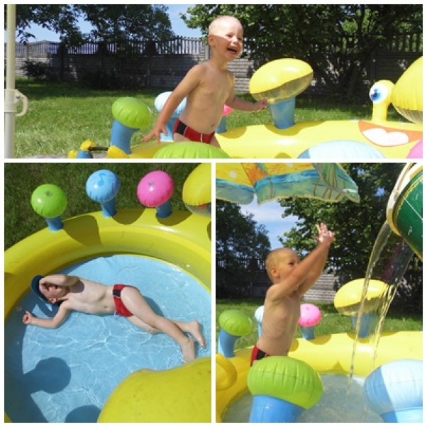 Zdjęcie zgłoszone na konkurs eBobas.pl Szymek od rana wariuje, bo tata już basen szykuje:&#41; Naleje zimnej wody by się kapac dla ochłody :&#41; Dookoła radość wielka bo Szymonek wode uwielbia