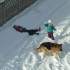 Z psem od samego rana,\njest zawsze świetna zabawa!\nNa śniegu wciąż biegamy,\na czasem się przewracamy ;&#45;&#41; \n