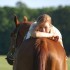 Córka na swoim ukochanym koniu.