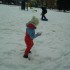 najlepsza zabawa na śniegu to wojna na śnieżki z tatą 