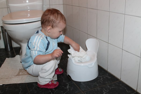 Zdjęcie zgłoszone na konkurs eBobas.pl Victorka w sobotę gdy mama i tata sprzątają dom także pomaga.Chociaż jest jeszcze mała wie że należy umyć swój nocniczek:&#41;