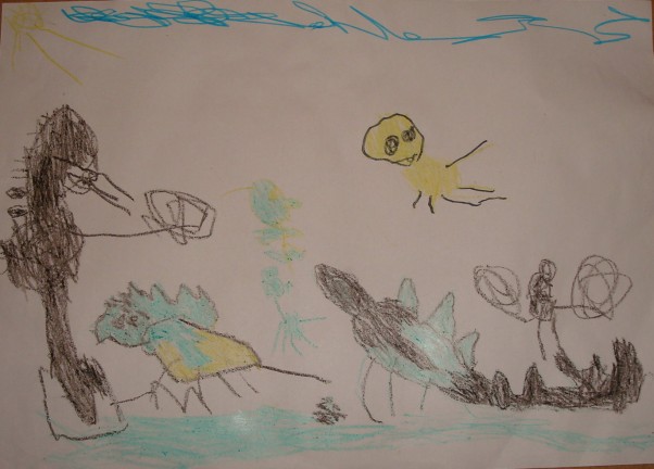 Fabianek&#45;4 latka i 4 miesiące Inwazja dinozaurów...kolejna praca mojego synka z jego ulubionej dziedziny:&#41;