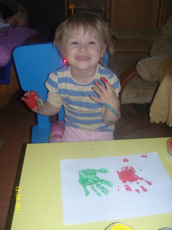 Zdjęcie zgłoszone na konkurs eBobas.pl Oliwka &#45; 3 latka\nW pełnym znaczeniu stwierdzenia &quot;ręką dziecka malowane&quot;