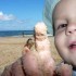 Kacper na plaży w Chłapowie 2009