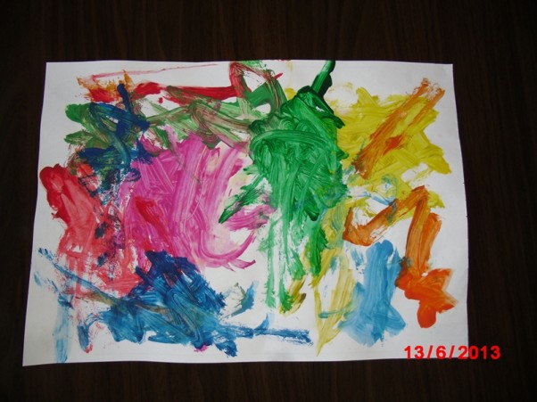 Gabrysia, 2 latka i 3 miesiące Wiosenno &#45; letnia abstrakcja w kolorach tęczy :&#41;