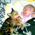 Polusia najbardziej lubi spać z kotkiem 