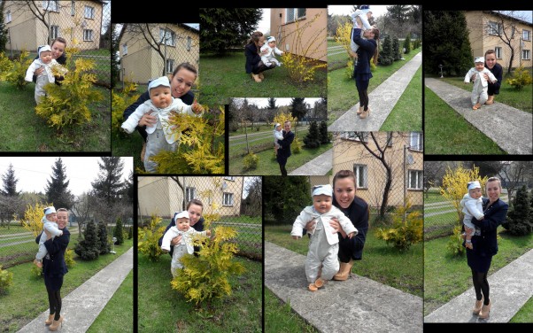 Zdjęcie zgłoszone na konkurs eBobas.pl Rozkwita mój synek jak kwiaty na wiosnę.\nUczy się chodzić, poznaje drzewa, poznaje kwiaty\ncały radosny jest nasz niunio mały.