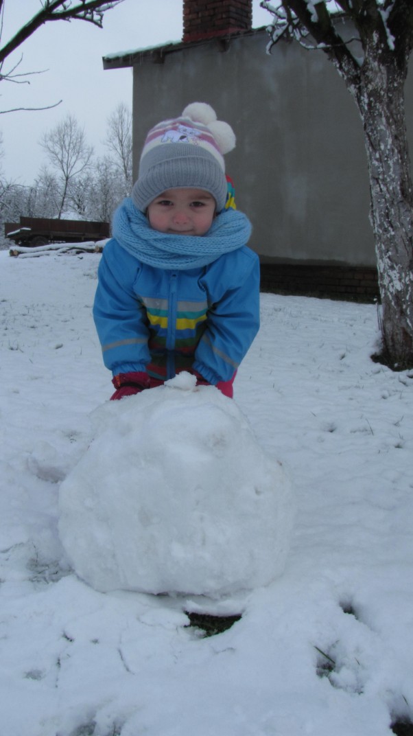 Zdjęcie zgłoszone na konkurs eBobas.pl Przyszła zima biała, śniegiem nas zasypała, pora lepić bałwanka........ więc się biorę do roboty :&#41;