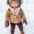 Eskimosek na zimowej wyprawie :D Pierwsze kroczki po śniegu, ubaw po pachy &#40;co widać po mince&#41; :D