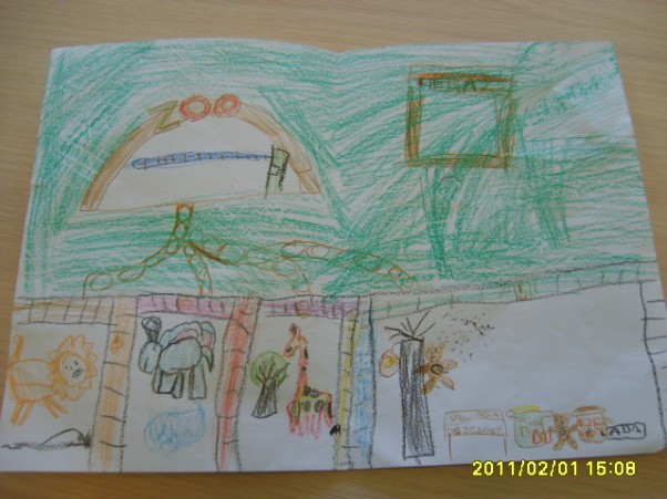 Zdjęcie zgłoszone na konkurs eBobas.pl Julia lat 6 namalowała własnoręcznie ZOO