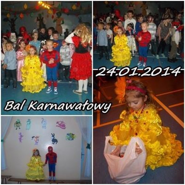 Królowa Słonecznikowa Bal Karnawałowy w Szkole podstawowej w Węzinie.\n