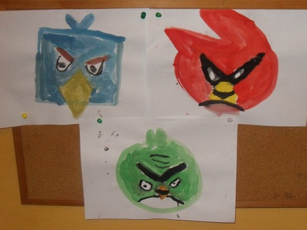 Zdjęcie zgłoszone na konkurs eBobas.pl Ptaki Danielek jest ich fanem,namalowane w wieku lat 6.