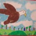 Klaudia lat 6 namalowała w szkole orła który jak twierdzi jest tym z naszego narodowego Godła Polskiego :&#41; a że jest brązowy a nie biały wytłumaczyła kamuflażem&#45;musi się ukrywać by go znów nie złapali :&#41; 