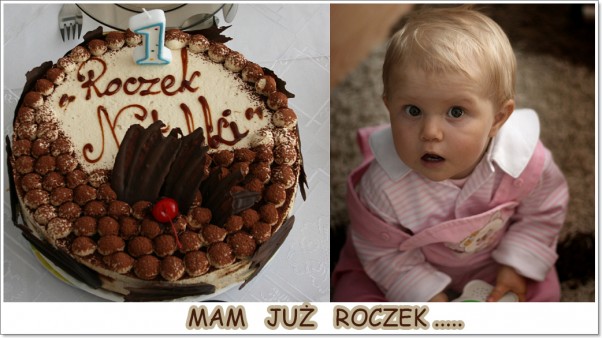 Zdjęcie zgłoszone na konkurs eBobas.pl A to ja i mój pierwszy tort urodzinowy! Niech żałuje ten kto go nie jadł, był przepyszny!!!