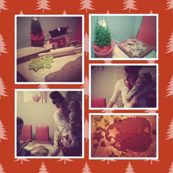 świąteczne pierniczki Mała Maja towarzyszy mamie w pieczeniu pierniczków na święta.