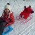 Pierwsza wspólna zabawa sióstr na śniegu :D