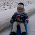 Rafałek na sankach, bardzo się ucieszył z pierwszego śnieżku :&#41;