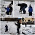 Na zdjęciu synuś i tatuś, korzystający z uroków topniejącego śniegu :&#41; dużo śmiechu i zabawy 
