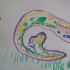   Z okazji debiutu w przedszkolu &#45; Szymek  3 latka namalował tęczowego węża i kwiatka